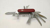 Vtg Victorinox Champion Officier Suisse SAK Folding Pocket Knife Mag Glass 91mm
