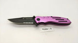 Smith & Wesson Extreme Ops SWA24SP Folding Pocket Knife Combo Edge Liner Pink