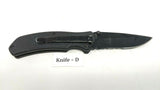 Husky Black Single Combo Edge Blade Folding Pocket Knife Liner Lock **Various**