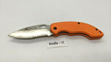 Ozark Trail Outdoor Equipment Folding Pocket Knife Combo Edge Liner Lock Orange