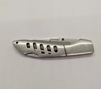 Sheffield Lockback Stainless Steel Slotted In Line Brass Folding Pocket Knife