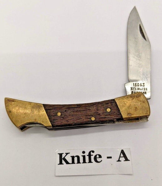 Vintage 13053 Stainless Pakistan Clip Point Plain Edge  Folding Pocket Knife