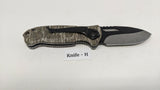 Mossy Oak Tactical Folding Pocket Knife Liner Lock Plain Edge Camo  **Various**