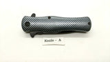 Snake Eye Folding Pocket Knife Plain Edge Liner Lock Assisted Aluminum Scales