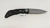 Stanley Skeleton Frame Lockback Folding Pocket Knife Black Stainless Steel Plain