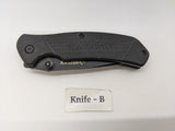 Husky Black Single Combo Edge Blade Folding Pocket Knife Liner Lock **Various**