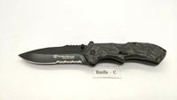 Smith & Wesson Black Ops SWBLOP3S Folding Pocket Knife Assisted Combo Liner Blk
