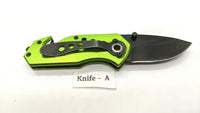 MADI PK-1 Folding Pocket Knife Rescue Plain Edge Liner Lock Aluminum  *Various*