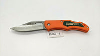 ParaForce Folding Pocket Knife Lockback Plain Edge ABS Plastic Handle Belt Clip