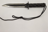 Whetstone Cutlery 6.75" Serrated Plain Edge Fixed Blade Tactical Knife And Sheat