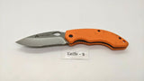 Ozark Trail Outdoor Equipment Folding Pocket Knife Combo Edge Liner Lock Orange