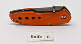 Cabela's Folding Pocket Knife Plain Edge Liner Lock Aluminum Scales *Various*