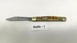 Buck #379 Solo Folding Pocket Knife 3 Pin Wood Handle Brass Bolsters Clip Point