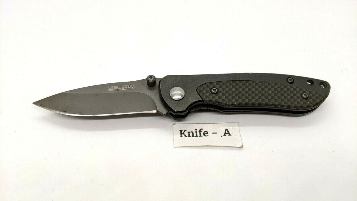 Guidesman Folding Pocket Knife Plain Edge Liner Lock 8Cr13MoV Steel G1 ...