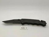 Coast DX330 Combination Blade Folding Pocket Knife Liner Lock Black Nylon Handle