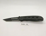 Smith & Wesson Extreme Ops CK5TBS Folding Tactical Knife Tanto Combo Liner Lock