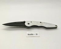 Coast LX232 Folding Pocket Knife Silver Aluminum Handle Combo Edge Liner Lock
