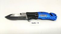 Tac-Force Speedster TF-835 Tactical Folding Pocket Knife Assisted Police Blue