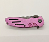 Smith & Wesson ExtremeOps SWA24SP Purple Clip Point Combination Folding Knife