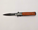 Milano Stiletto 3CR13 Steel Blade Spear Point Plain Edge Assisted Folding Knife