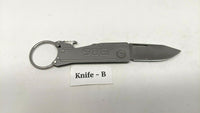 SOG KeyTron Keychain Folding Pocket Knife Lockback Bottle Opener Aluminum Handle