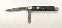Vintage Imperial Prov RI USA 2 Blade Jack Folding Pocket Knife Jigged Bone SS