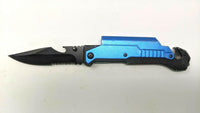 Chaos Ready Survival 5 in 1 Folding Pocket Knife Bottle Opener Seat Belt Cutter