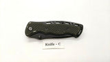 Sheffield Black Carbon Fiber Style Folding Pocket Knife Plain Edge Liner Lock