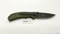 Ozark Trail 19460 Folding Pocket Knife Plain Edge Liner Lock Black SS Green G10