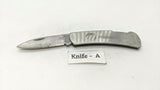 ESP K&P ASI#63770 Stainless Rostfrei Folding Pocket Knife Plain Edge Lockback