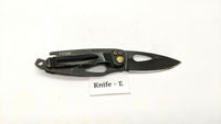 Coast Model FX200 Folding Pocket Knife Frame Lock All Black Bottle Opener Handle