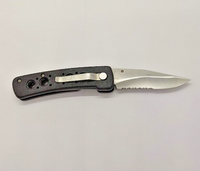 Frost Cutlery Flying Falcon Clip Point Combination Blade Folding Pocket Knife
