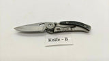 True Utility Skeleton Folding Pocket Knife Black Handle Frame Lock Plain Edge