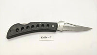 Frost Cutlery Large Folding Pocket Knife Combination Edge Lockback Black Plastic