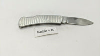 ESP K&P ASI#63770 Stainless Rostfrei Folding Pocket Knife Plain Edge Lockback