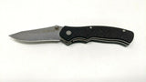 Stanley Tactical Folding Pocket Knife Black Rubber Handle Plain Liner Lock