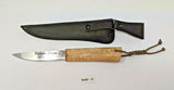 Kizlyar Russian Hunting Knife Hardwood Handle with Embossed Leather Sheath 2