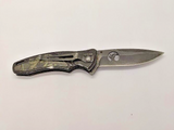 Elk Ridge ER-121 Camo Effect Handle Plain Edge Liner Lock Folding Pocket Knife