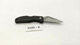 Maxam Small Black Falcon Folding Pocket Knife Lockback Combo Edge Plastic Handle