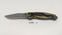 Master USA Folding Pocket Knife Liner Lock Combo Edge Camo G10 w/Delrin Inserts