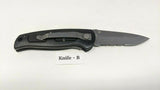 Ridge Runner Model RR612 Folding Pocket Knife Liner Lock Combo Edge Blk *Various