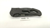 Atomic Bear Prepare To Survive Folding Pocket Knife Combo Liner All Black G10