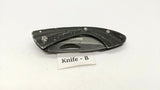 Sheffield Tactical Folding Pocket Knife Combo Edge Frame Lock Black Stainless