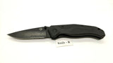 Kobalt Folding Pocket Knife Combination Edge Liner Lock Glass Filled Nylon Black
