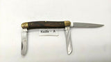 Vtg Japanese Panther C.I. 539 Folding Pocket Knife 3 Blade Stockman Wood Handle