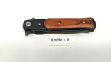 Tac-Force Speedsafe TF-438 Lil Milano Folding Pocket Knife Plain Liner Lock Wood