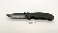 Husky Black Single Combo Edge Blade Folding Pocket Knife Liner Lock **Various**