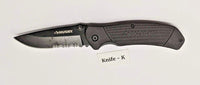 Husky Black Single Combo Edge Blade Folding Pocket Knife Liner Lock **Various**