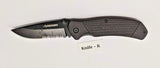 Husky Black Single Combo Edge Blade Folding Pocket Knife Liner Lock **Various**