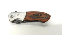 Tac-Force TF-468 Tactical Folding Pocket Knife Wood Handle Black Stainless Steel